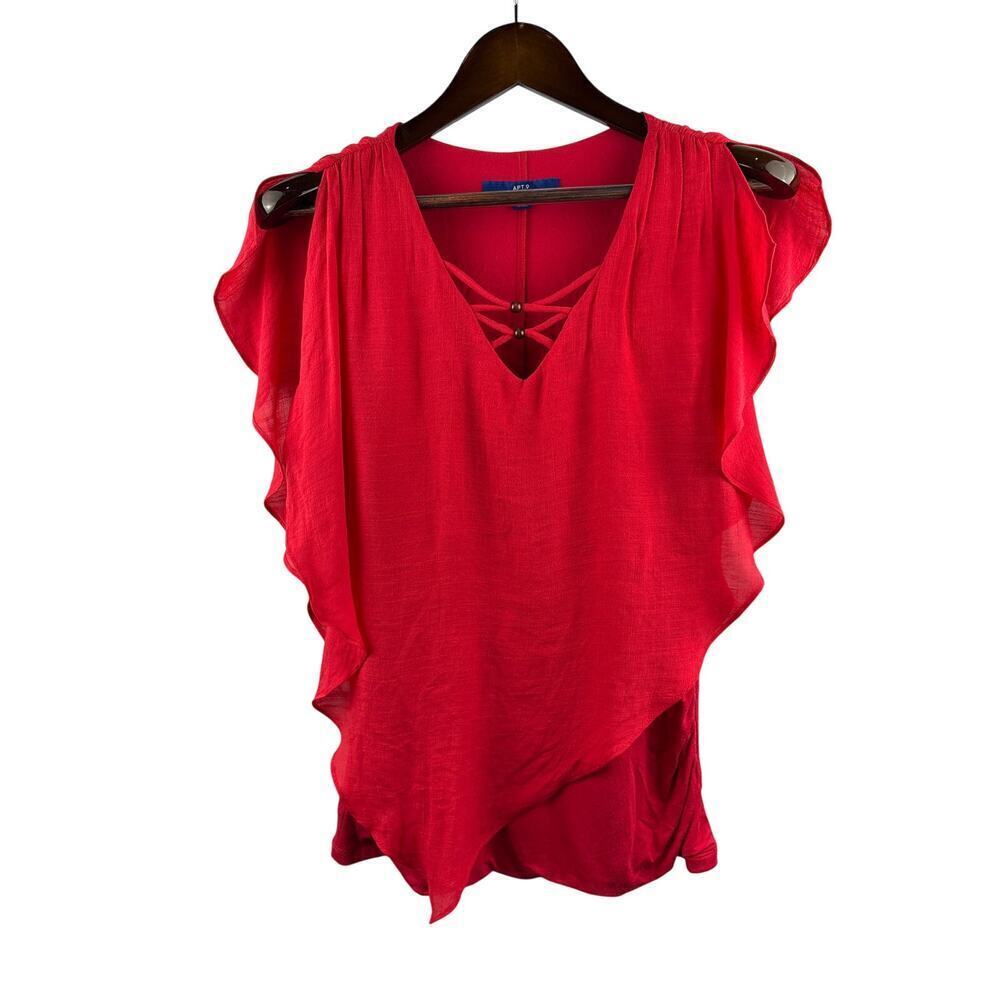 Women’s APT. 9 Medium Red Sleeveless Blouse